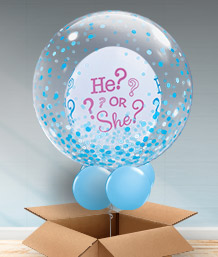 Personalised Gender Reveal Bubble Balloons | Party Save Smile